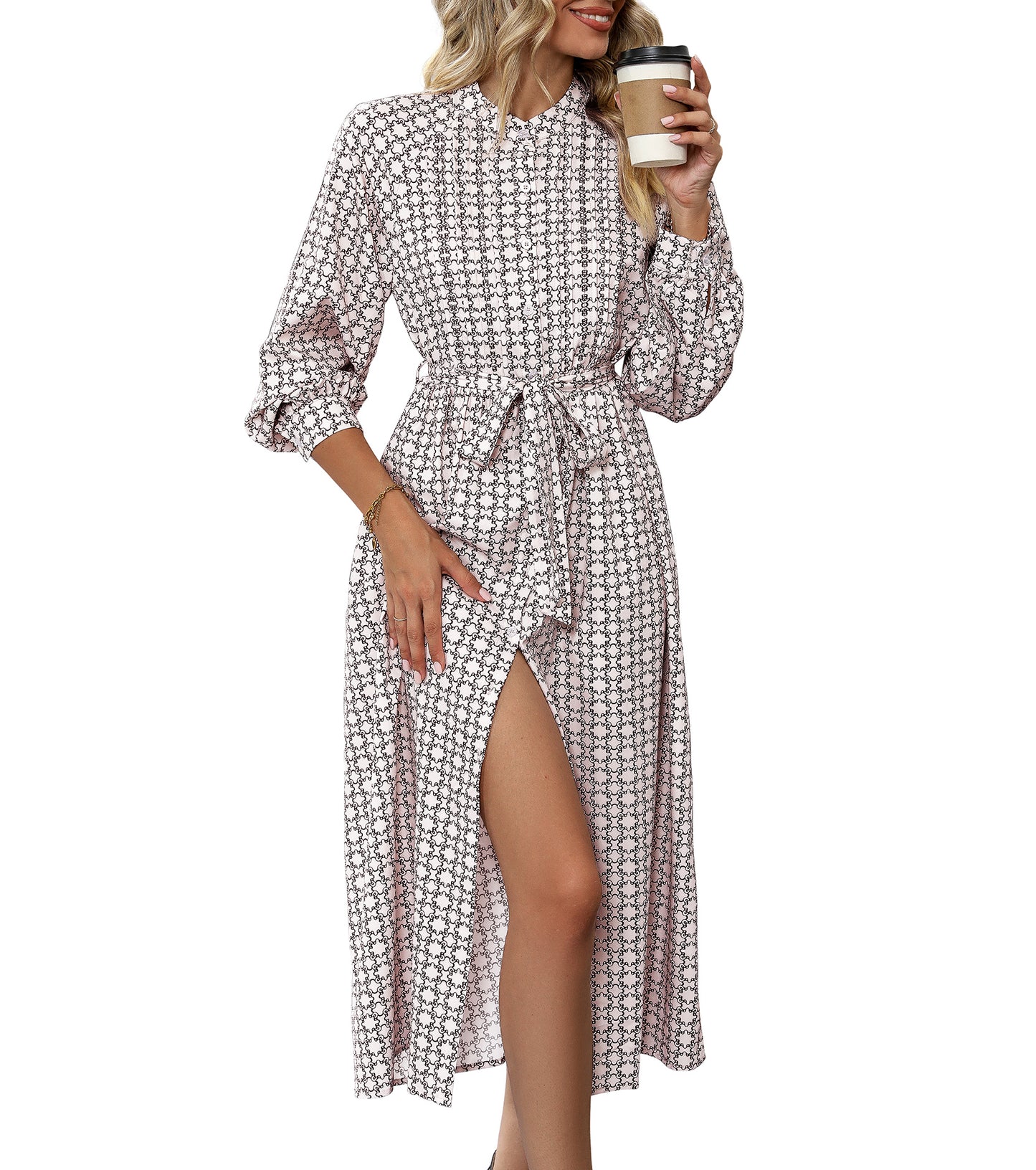 Women Spring Fall Long Dresses, Sexy Band Neck Split Leg Dress, Casual Wedding Guest Party Engagement Bodycon Dress