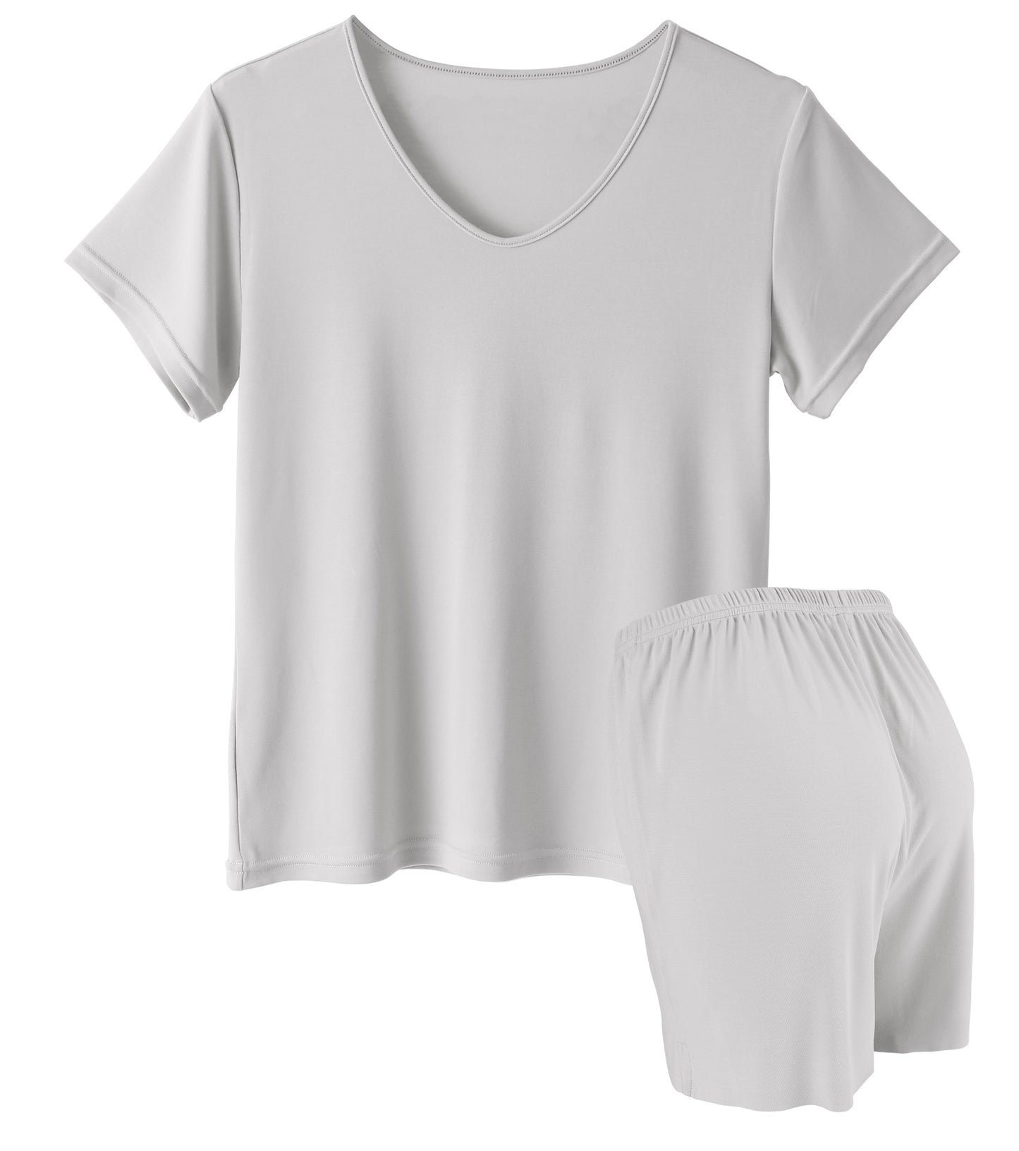Women's Pajamas Casual Lounge Wear Comfy Sleep Outfits 2 Piece PJ Sets Gift Fabrics, Top and Shorts 2 pcs
